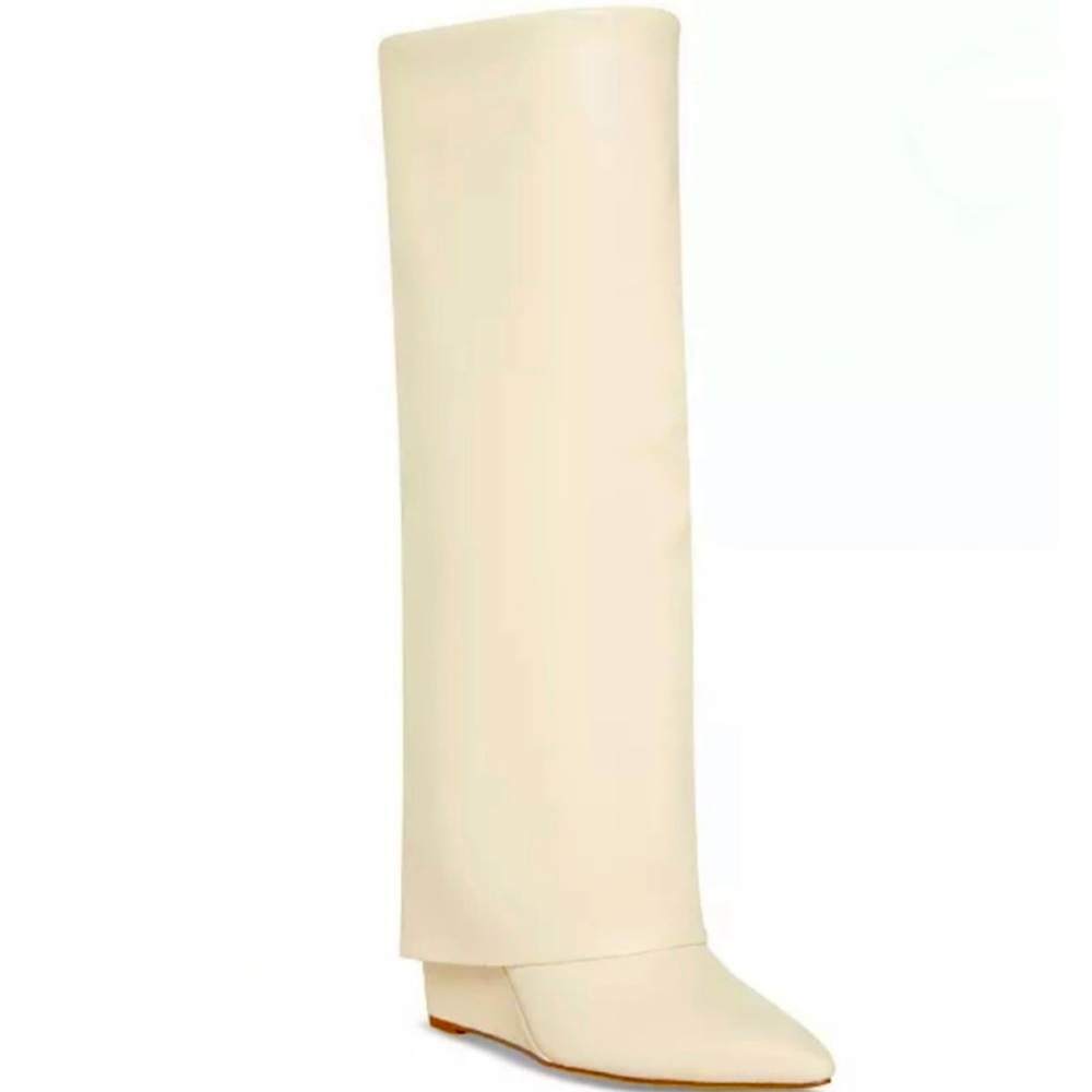 Madden Girl Off-White Heeled Boots